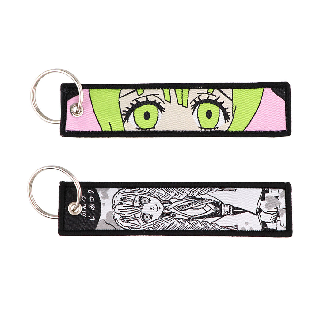 Demon Slayer Woven Label Fabrics keychain bag pendant