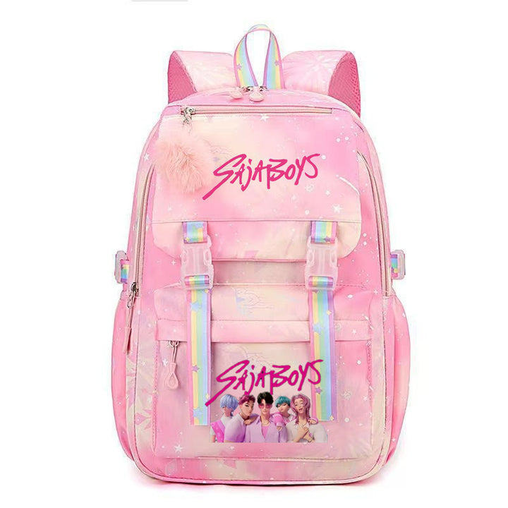 KDH K-pop inspired large-capacity student backpacks-pink