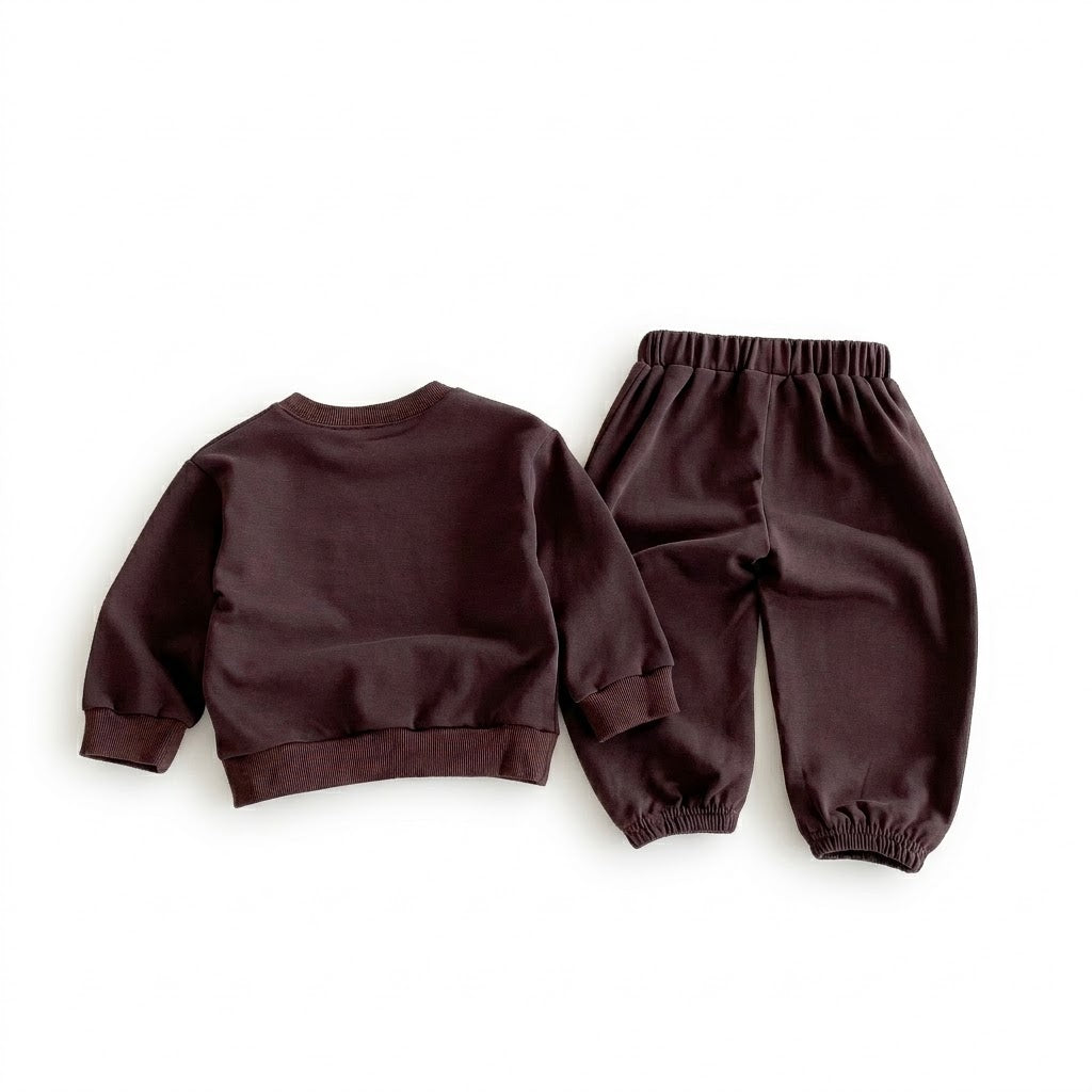 Kids Cute Cartoon Monster Smile Sweatshirt &amp; Pants Set