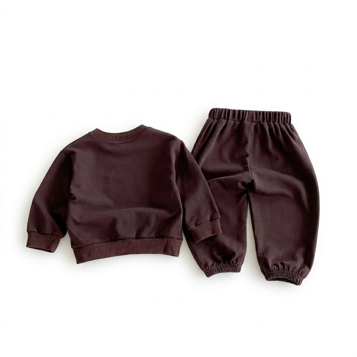 Kids Cute Cartoon Monster Smile Sweatshirt &amp; Pants Set