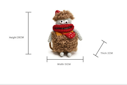 Hand-Crocheted Big Mouth Monster crossbody Bag