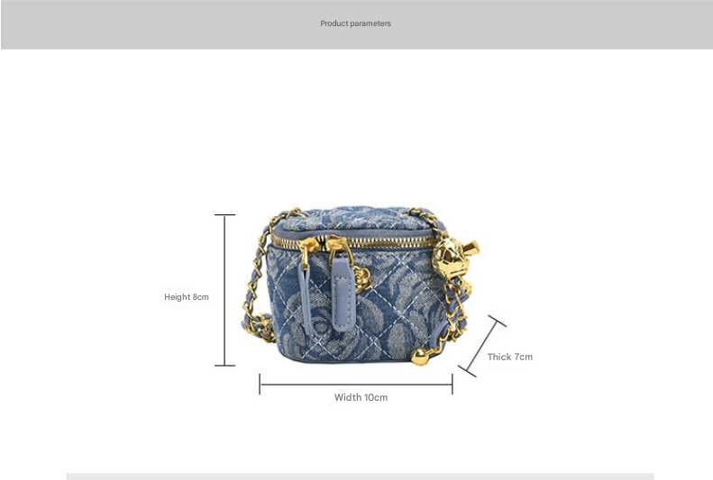 Camellia Flower Gold Ball Chain Crossbody Bag Lipstick Bag