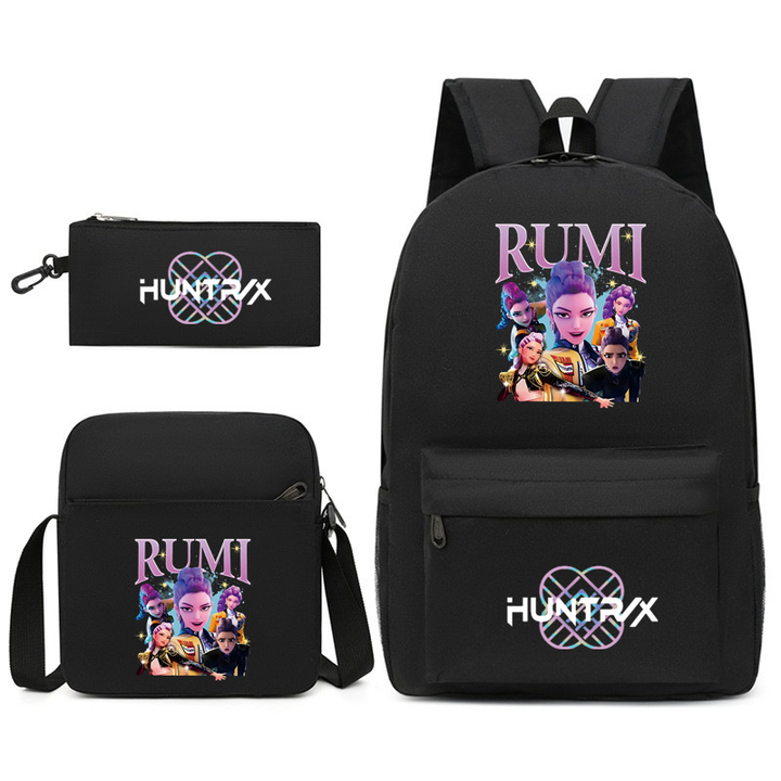 Demon Hunter Girl Group Backpack Three-Piece Set