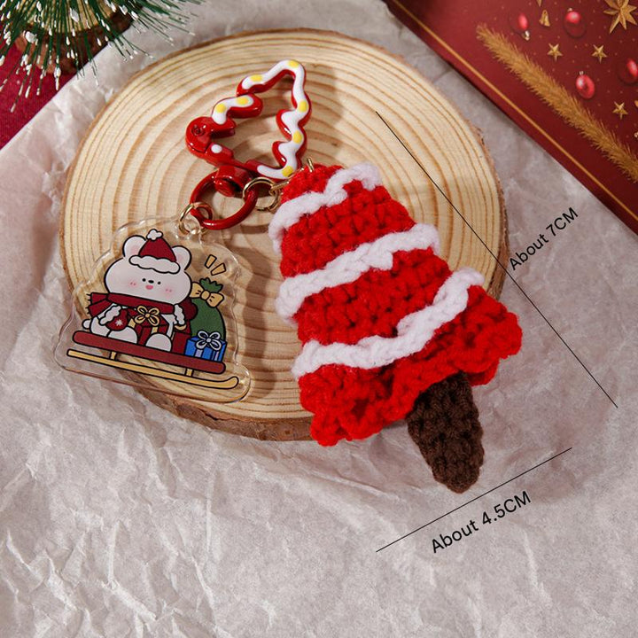 Handmade Christmas keychain bag pendant gift