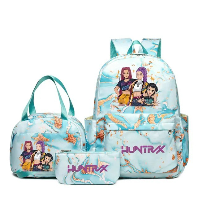 K-pop Witcher Girl Group Backpack Three-Piece Set