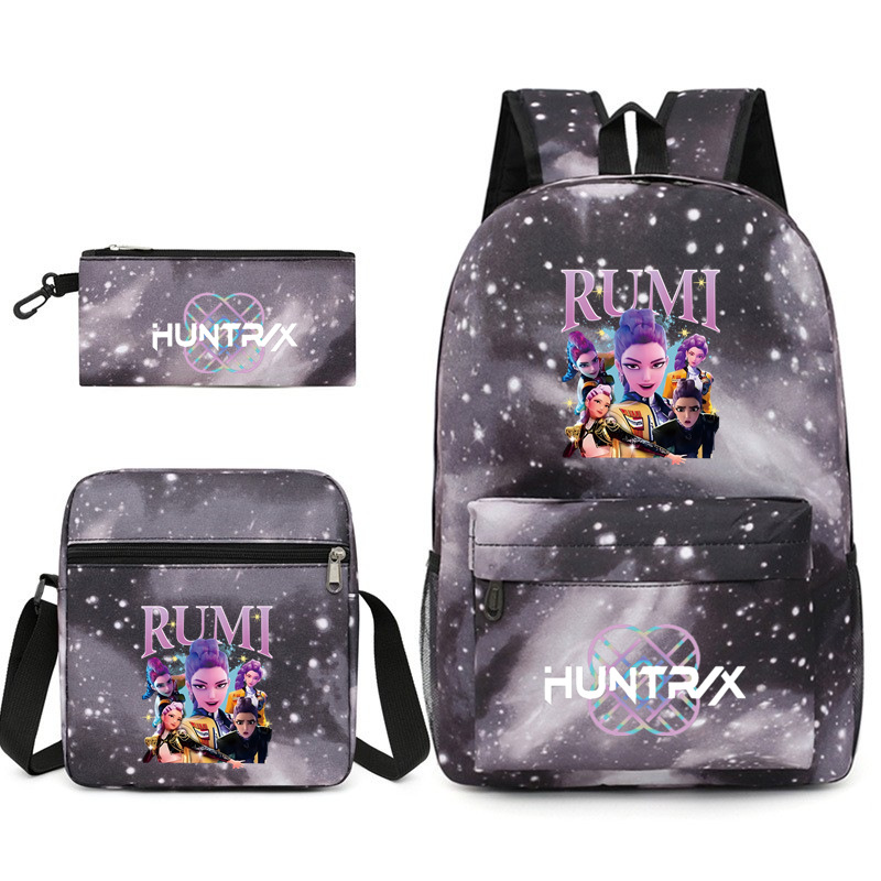 K-pop Witcher Girls Backpack Three-Piece Set