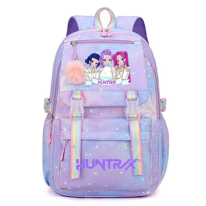 KDH K-pop inspired large-capacity student backpacks-purple