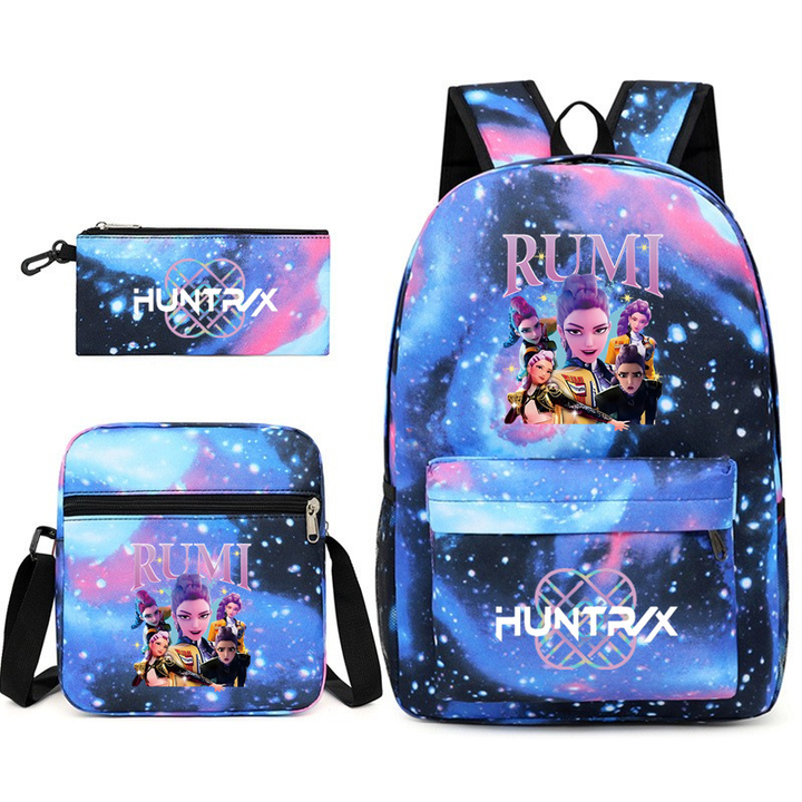 K-pop Witcher Girls Backpack Three-Piece Set