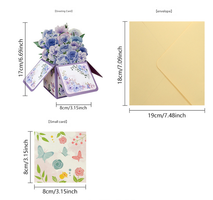 3D DIY gift box greeting card for teachers Mother's Day