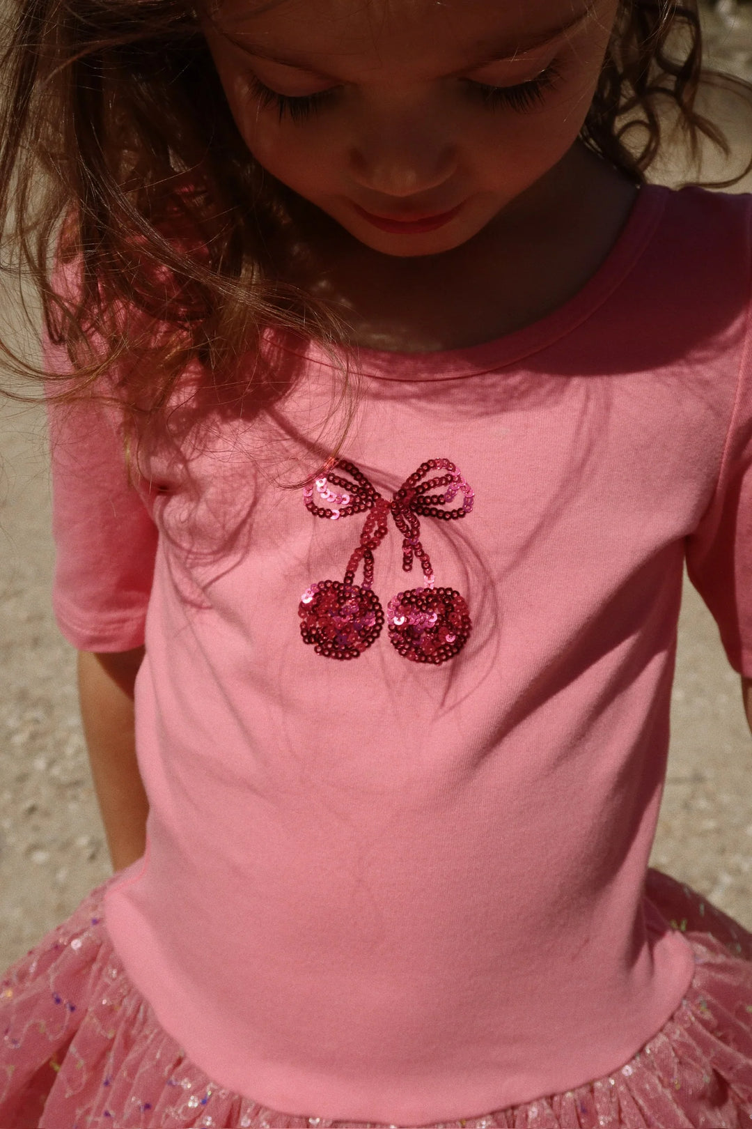 BALLERINA dress-cherry sequin dress for girls-preorder