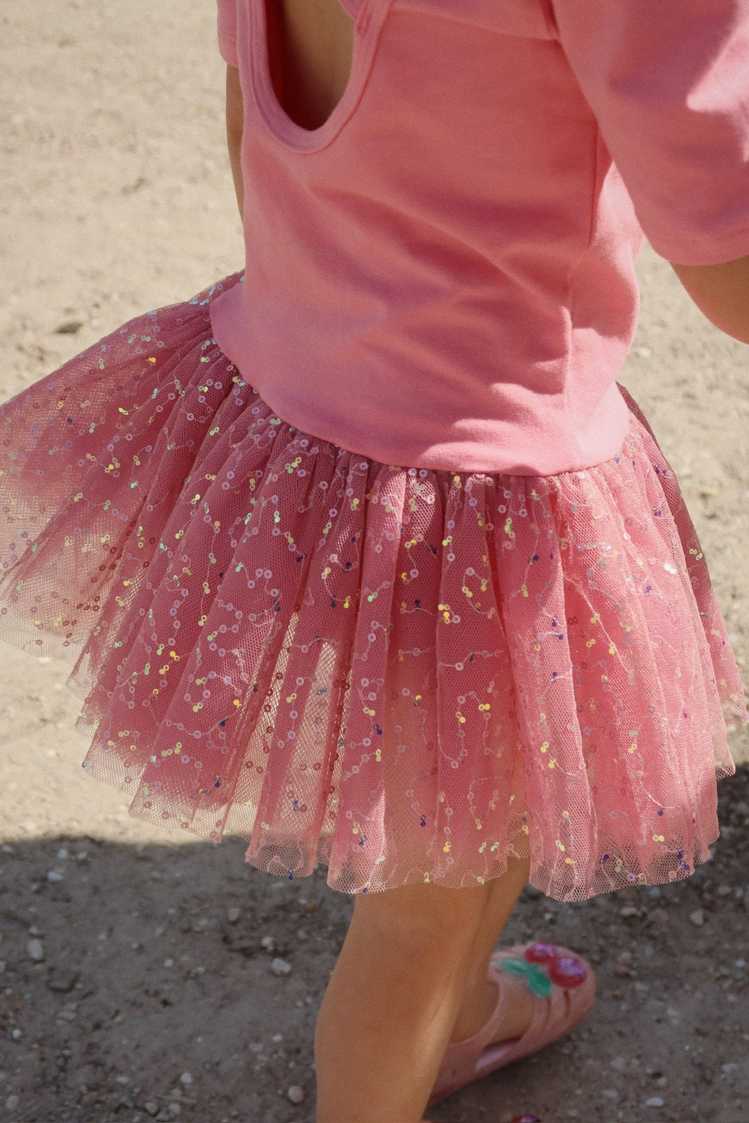 BALLERINA dress-cherry sequin dress for girls-preorder