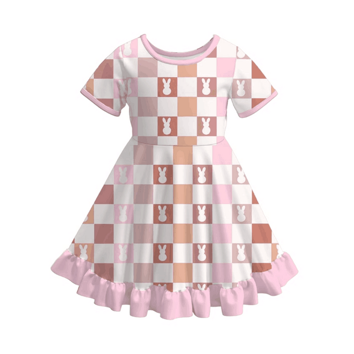 Easter bunny twirl dress with ruffle hem