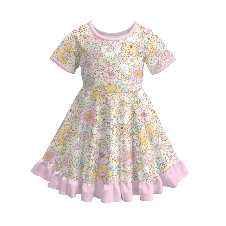 Easter bunny twirl dress with ruffle hem