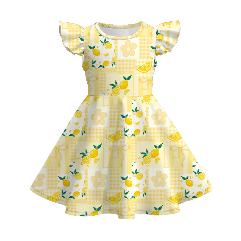 Girls Flutter Sleeve Summer twirl Dress
