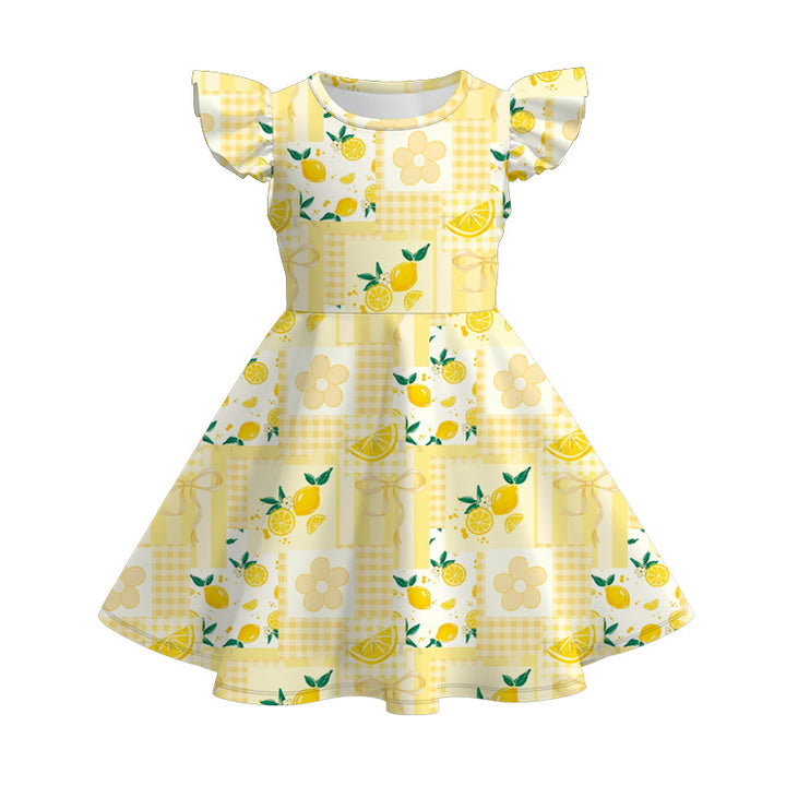 Girls Flutter Sleeve Summer twirl Dress