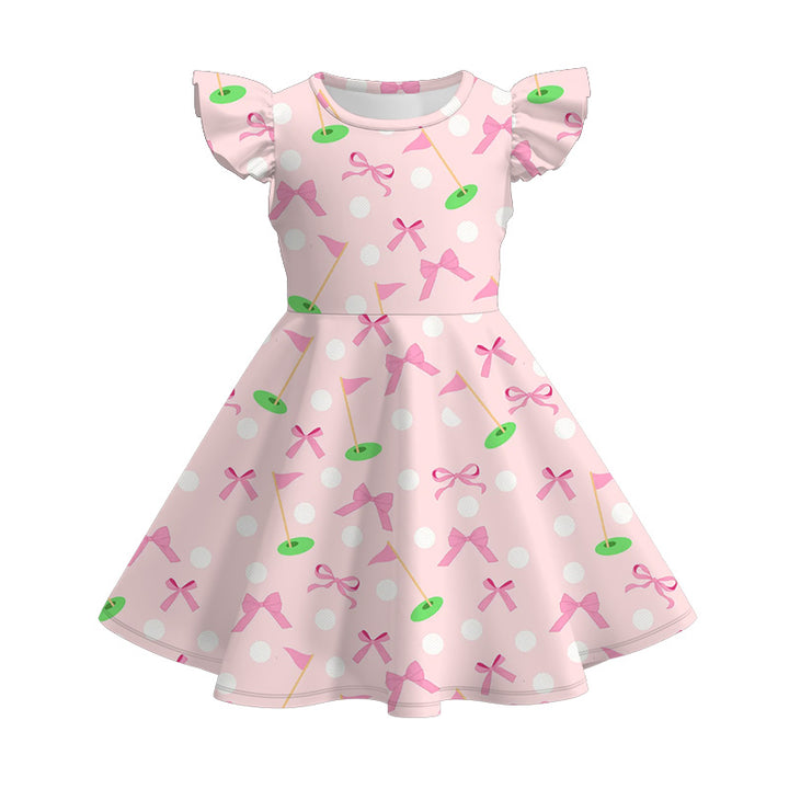 Girls Flutter Sleeve Summer twirl Dress