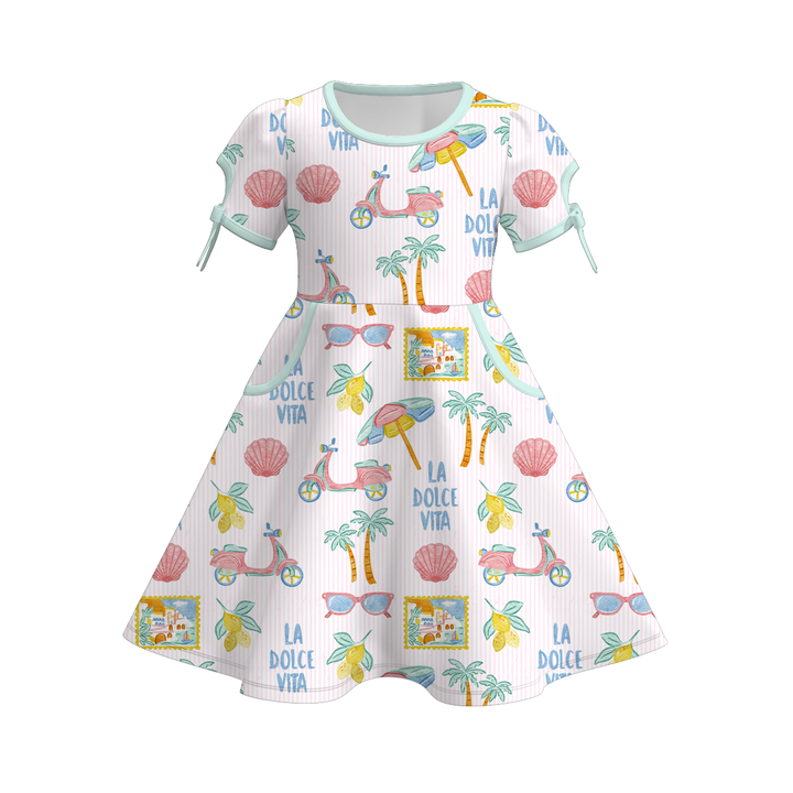 Girls summer pocket twirl dress