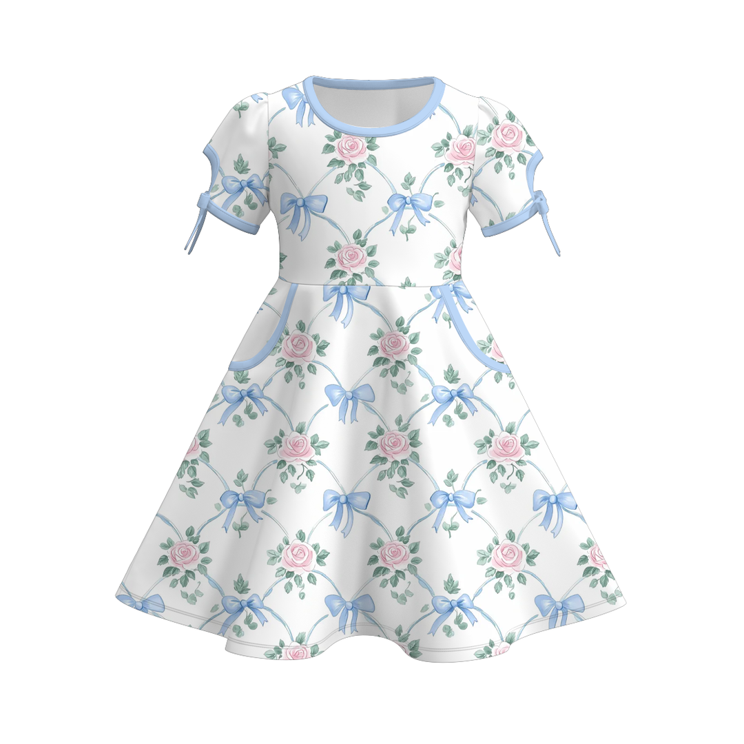 Girls summer pocket twirl dress