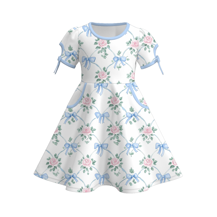 Girls summer pocket twirl dress