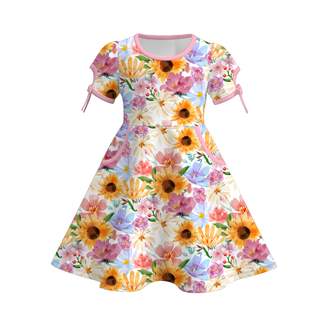 Girls summer pocket twirl dress