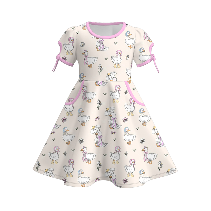 Girls summer pocket twirl dress