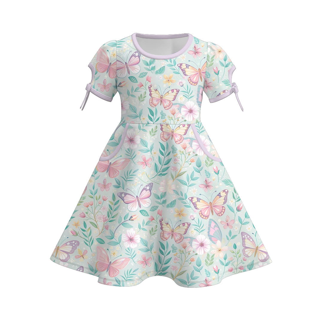 Girls summer pocket twirl dress
