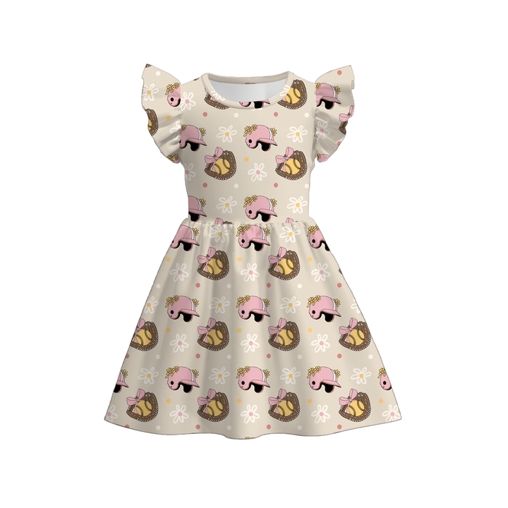Girls Sports Ball Print twirly dress