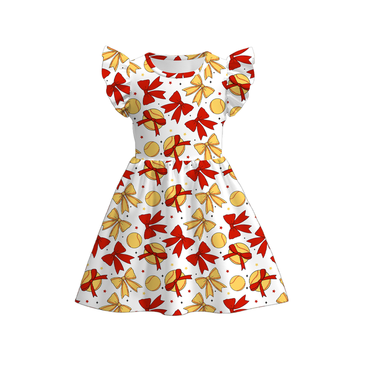 Girls Sports Ball Print twirly dress