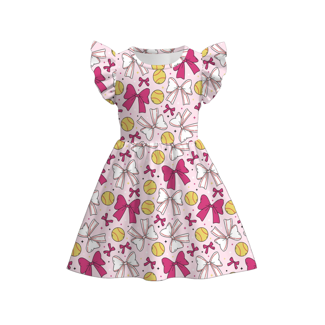 Girls Sports Ball Print twirly dress