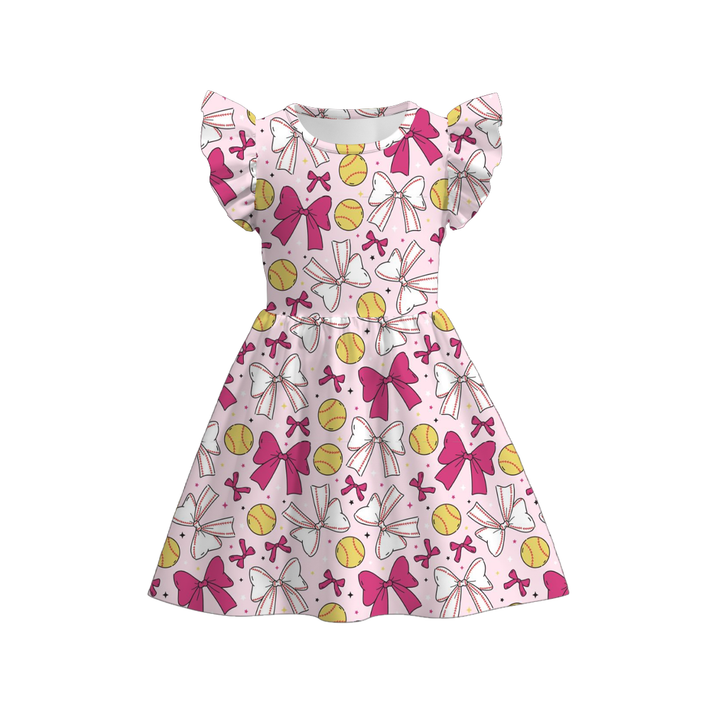 Girls Sports Ball Print twirly dress