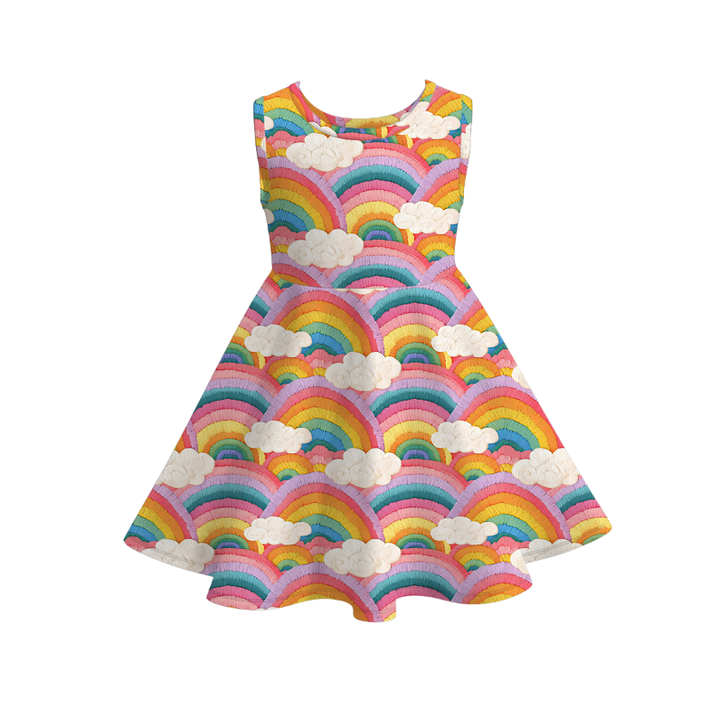 Girls summer Bluey printed sleeveless twirl dress