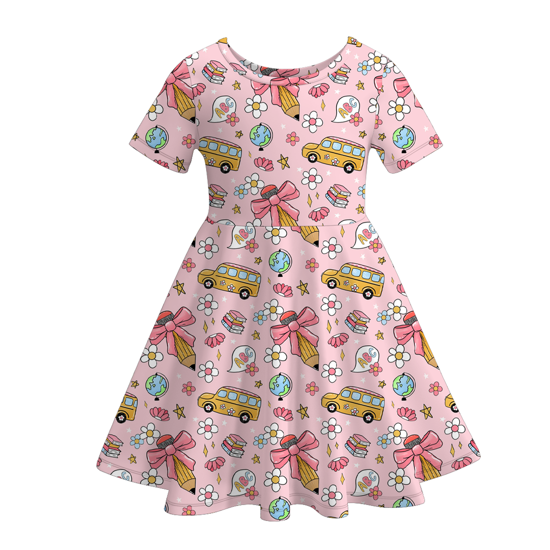 Back To School Apple Bow Girls' Dress