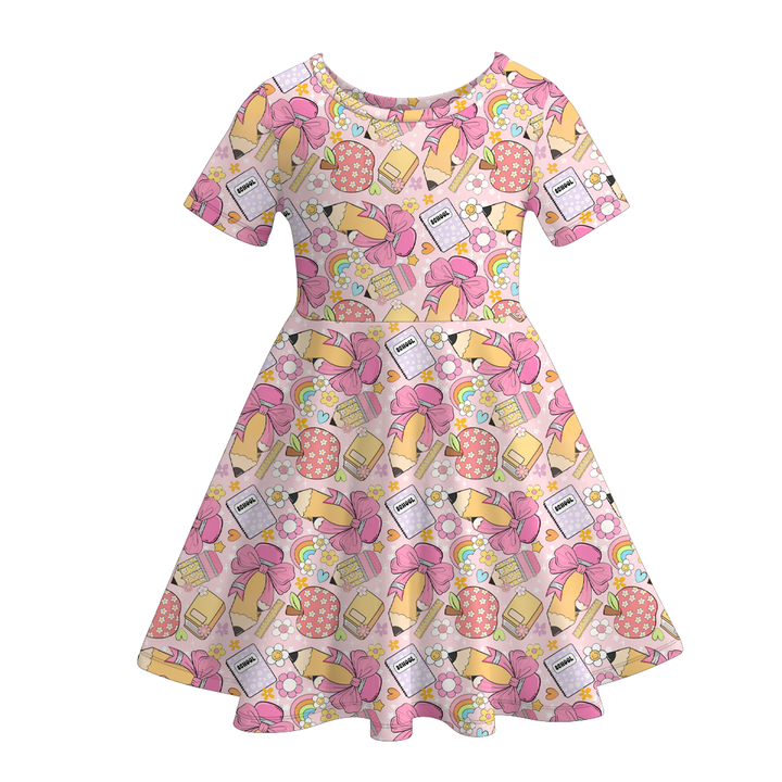Back To School Girls Twirl Dress