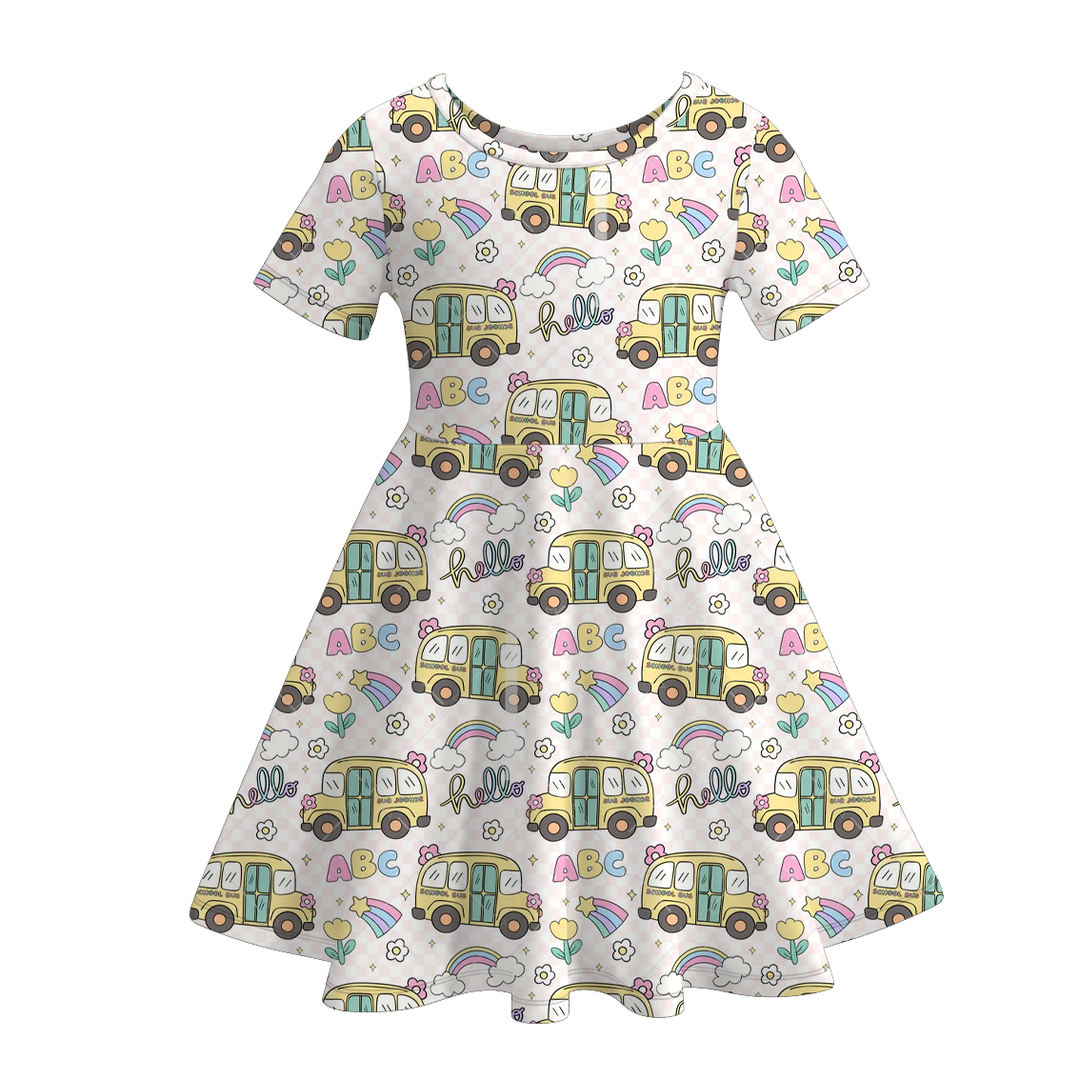 Back To School Girls Twirl Dress