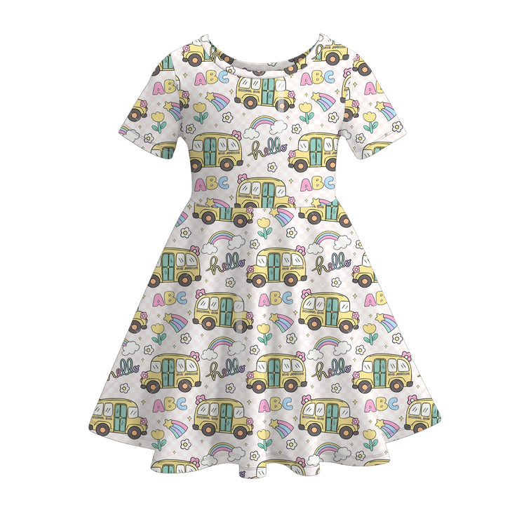 Back To School Girls Twirl Dress