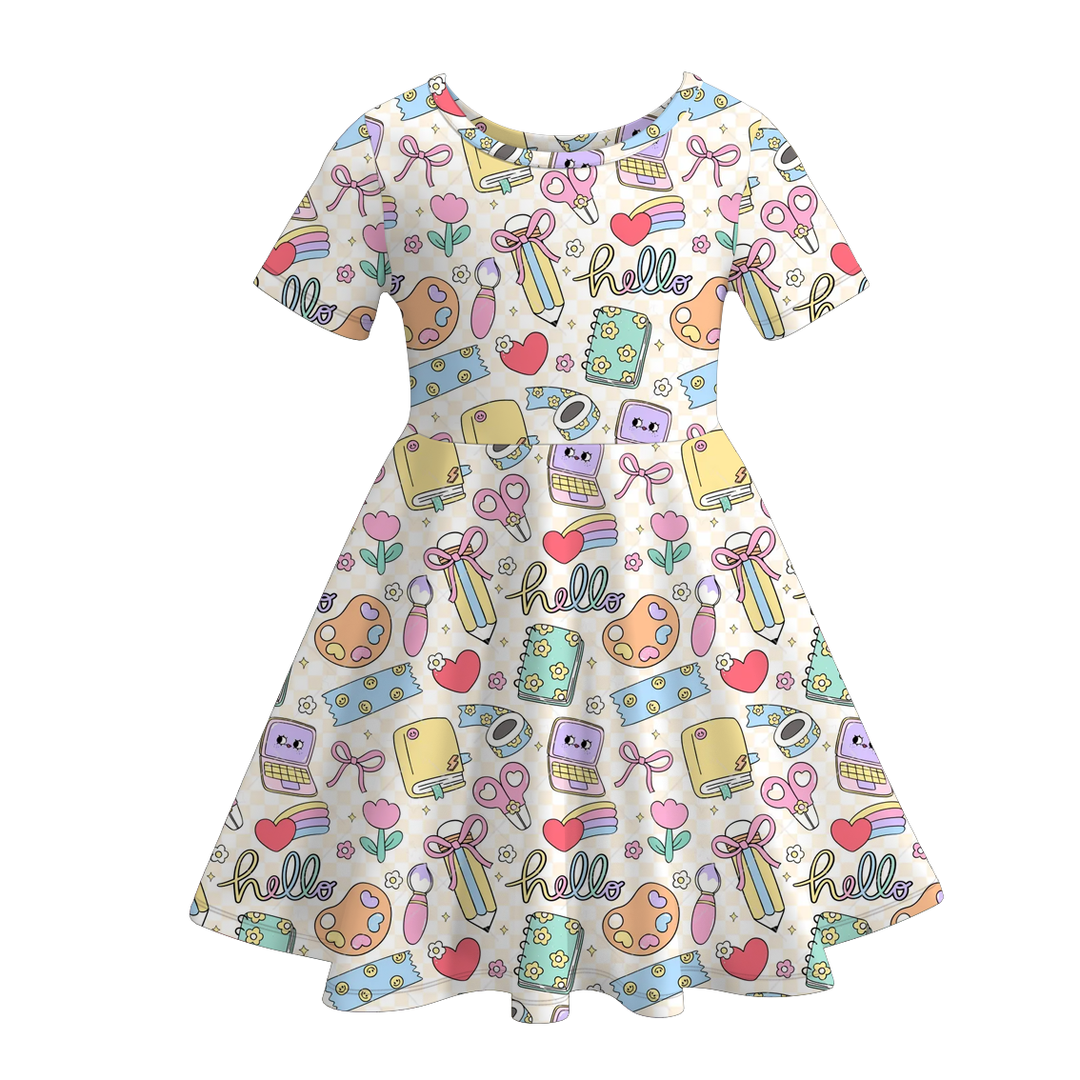 Back To School Girls Twirl Dress