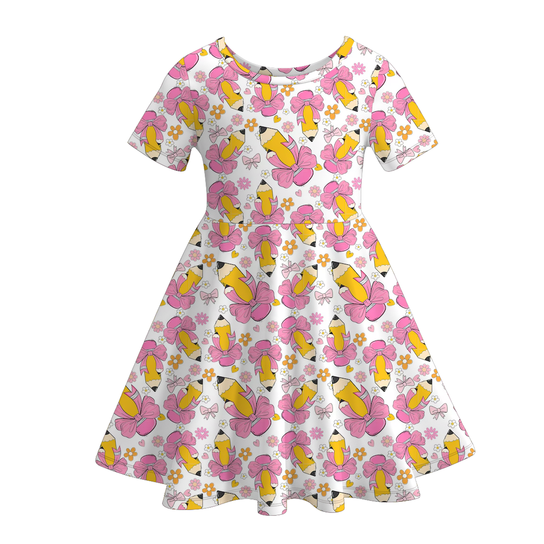 Back To School Girls Twirl Dress