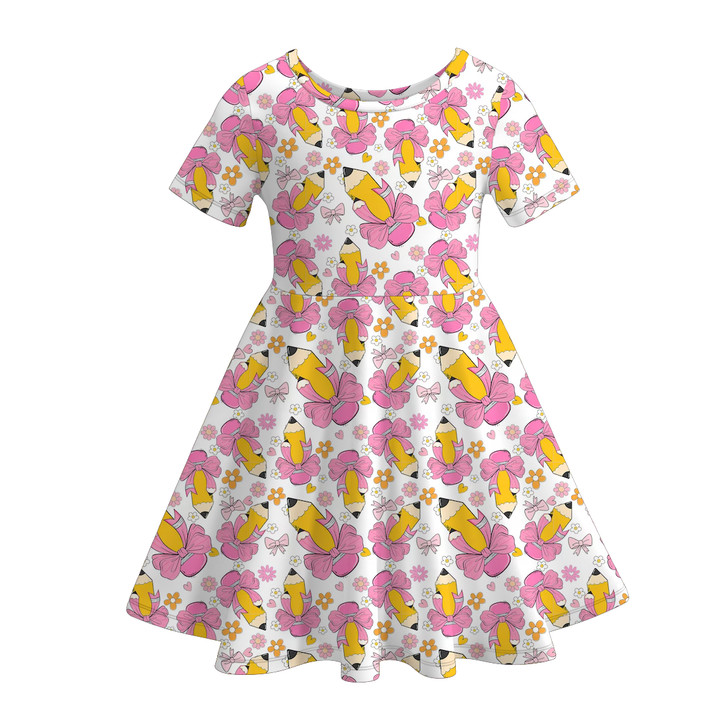 Back To School Girls Twirl Dress