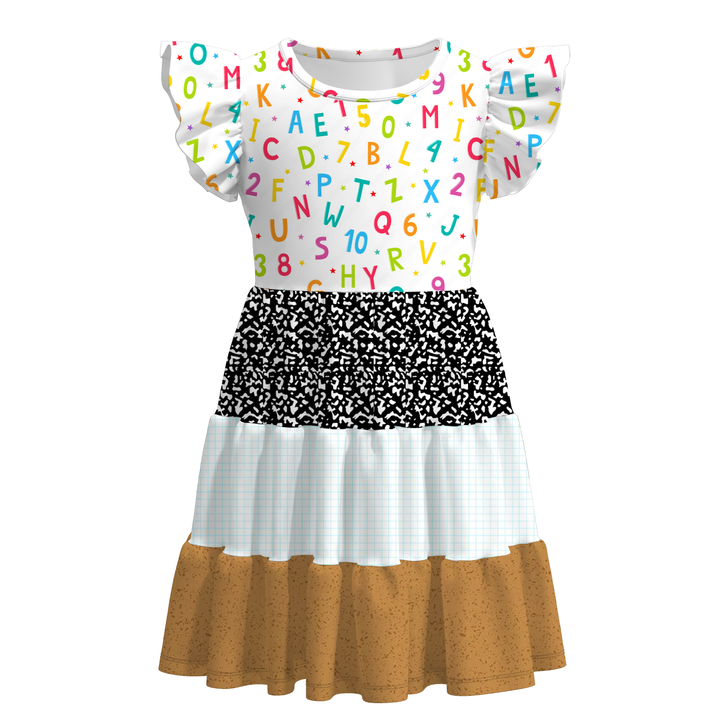 Girls Back To School Color crayons pencil Dress