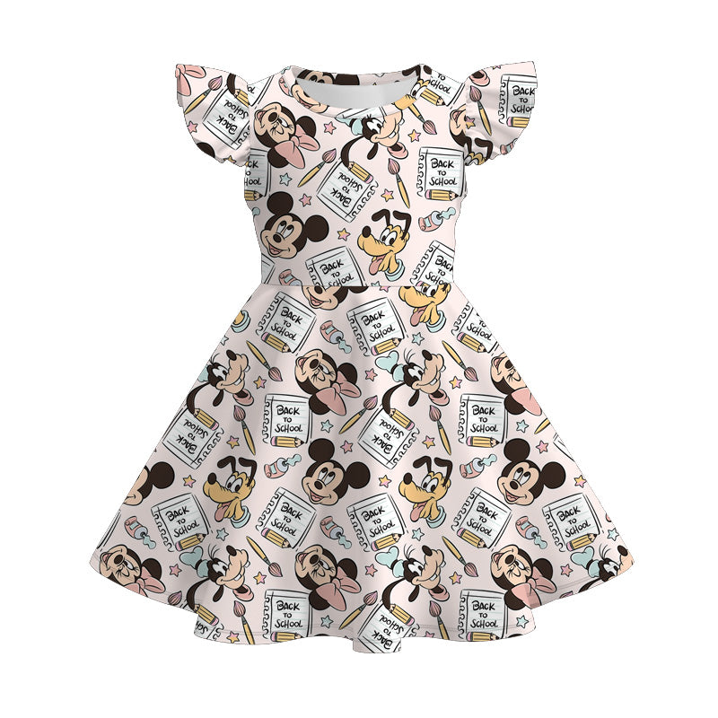 Back to school Mickey pencil ruffle dress