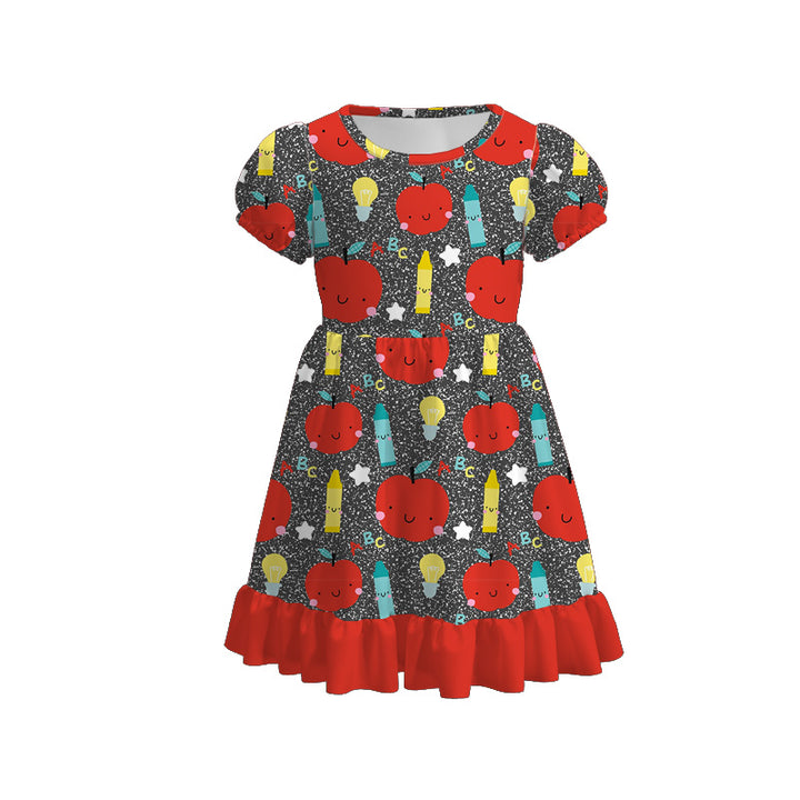 Back to school Mickey friends ruffle dress
