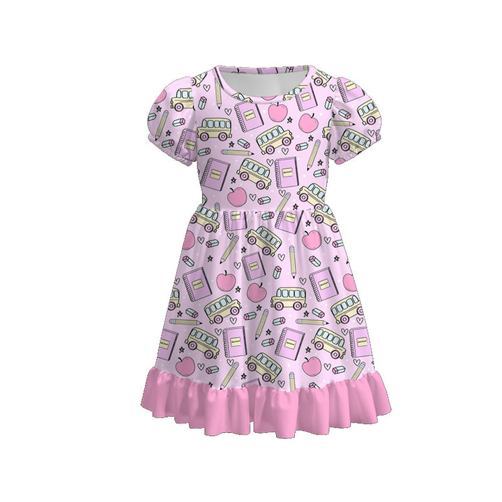 Back to school Mickey friends ruffle dress