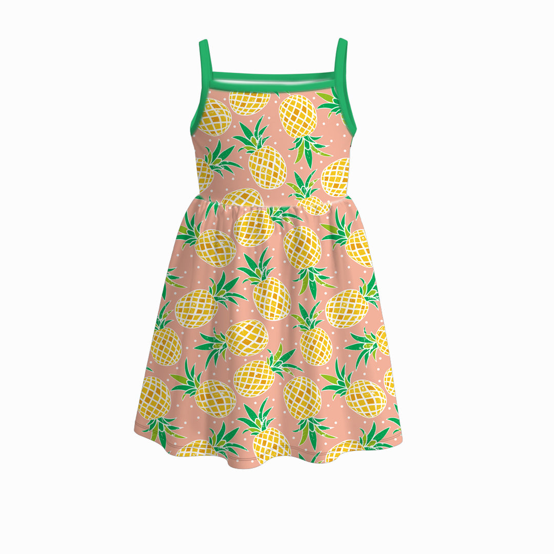 Summer watermelon sleeveless dress for girls