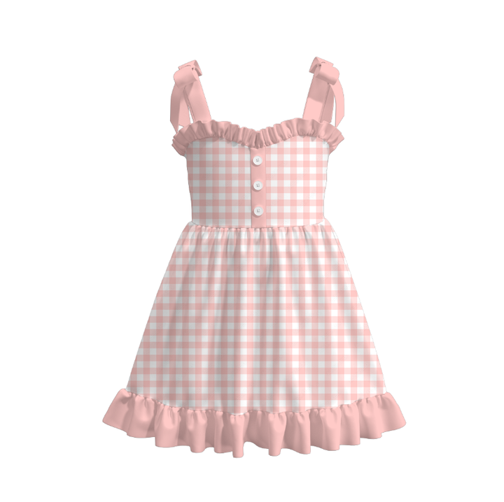 lower Bow-tie up ruffle dress for girls