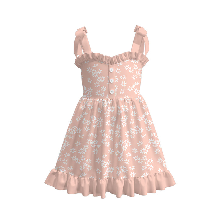 lower Bow-tie up ruffle dress for girls
