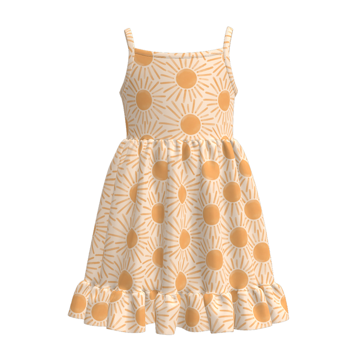 Summer sunshine sleeveless dress for girls