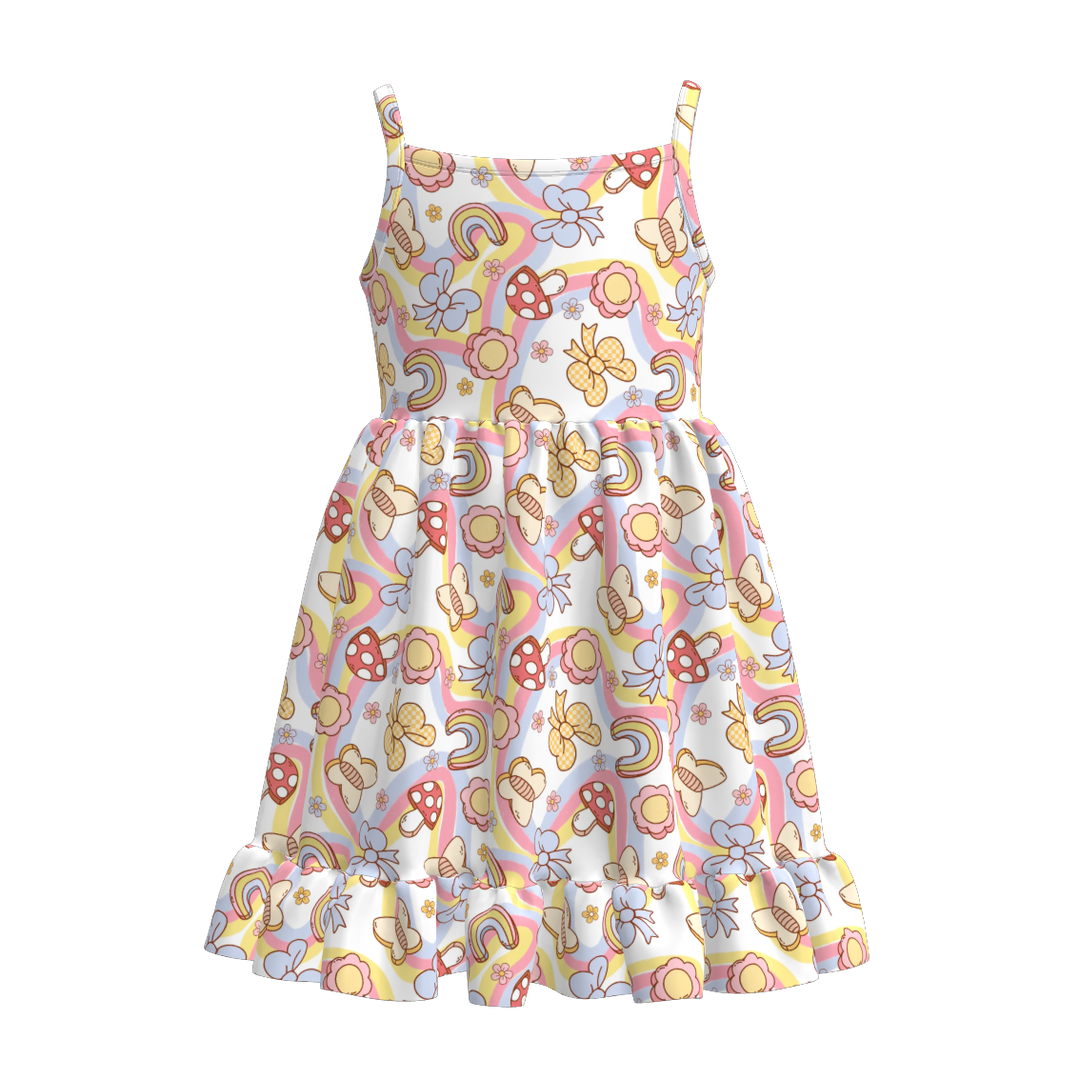 Summer sunshine sleeveless dress for girls