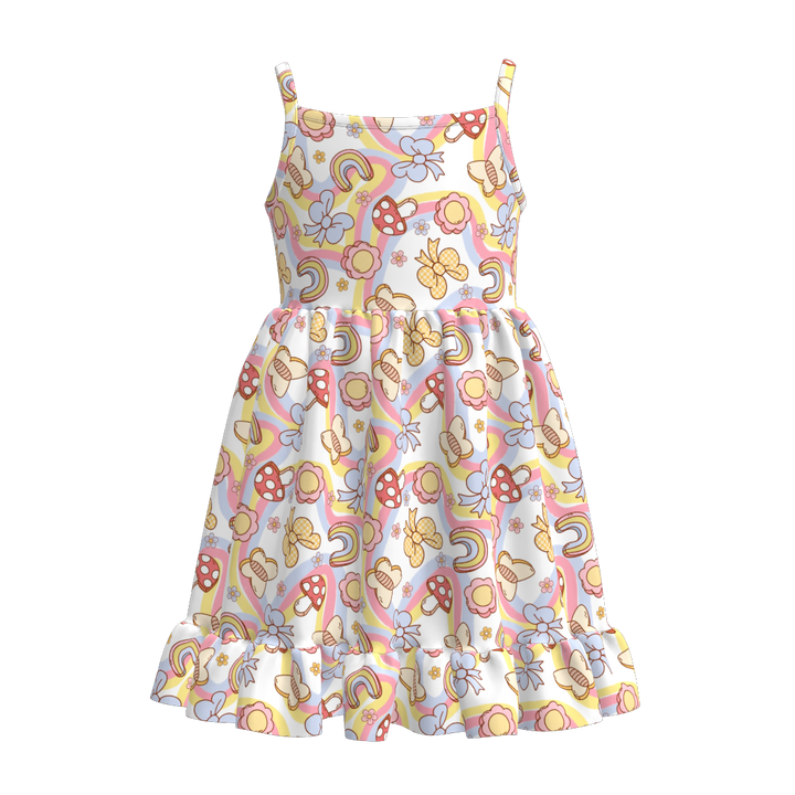 Summer sunshine sleeveless dress for girls