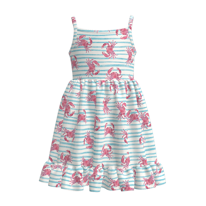 Girls Colorful summer sleeveless dress for beach seaside