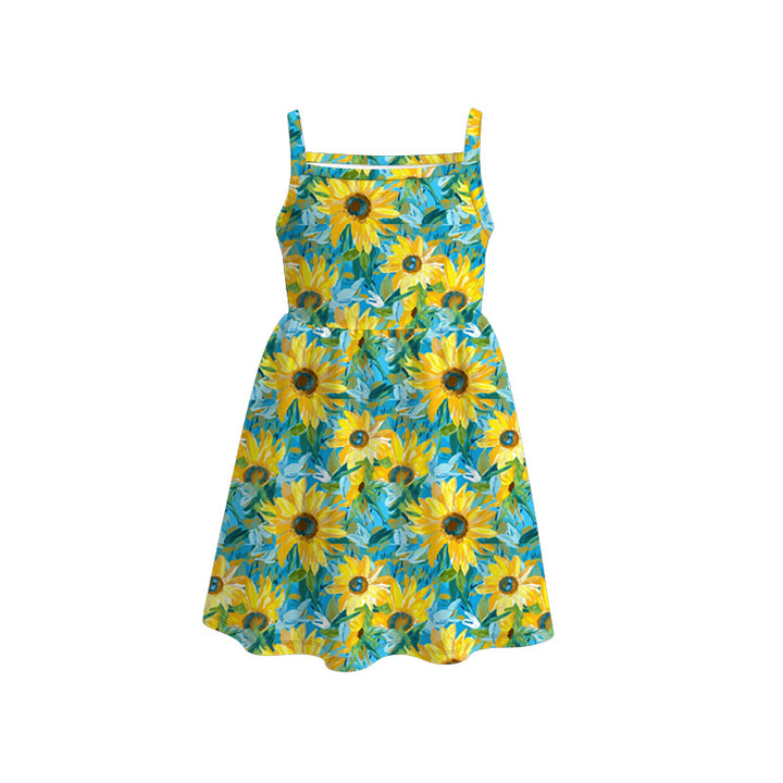 Summer watermelon sleeveless dress for girls